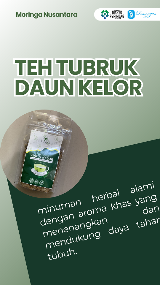 Foto: Teh Tubruk Daun Kelor tersedia di Lamongan Mart