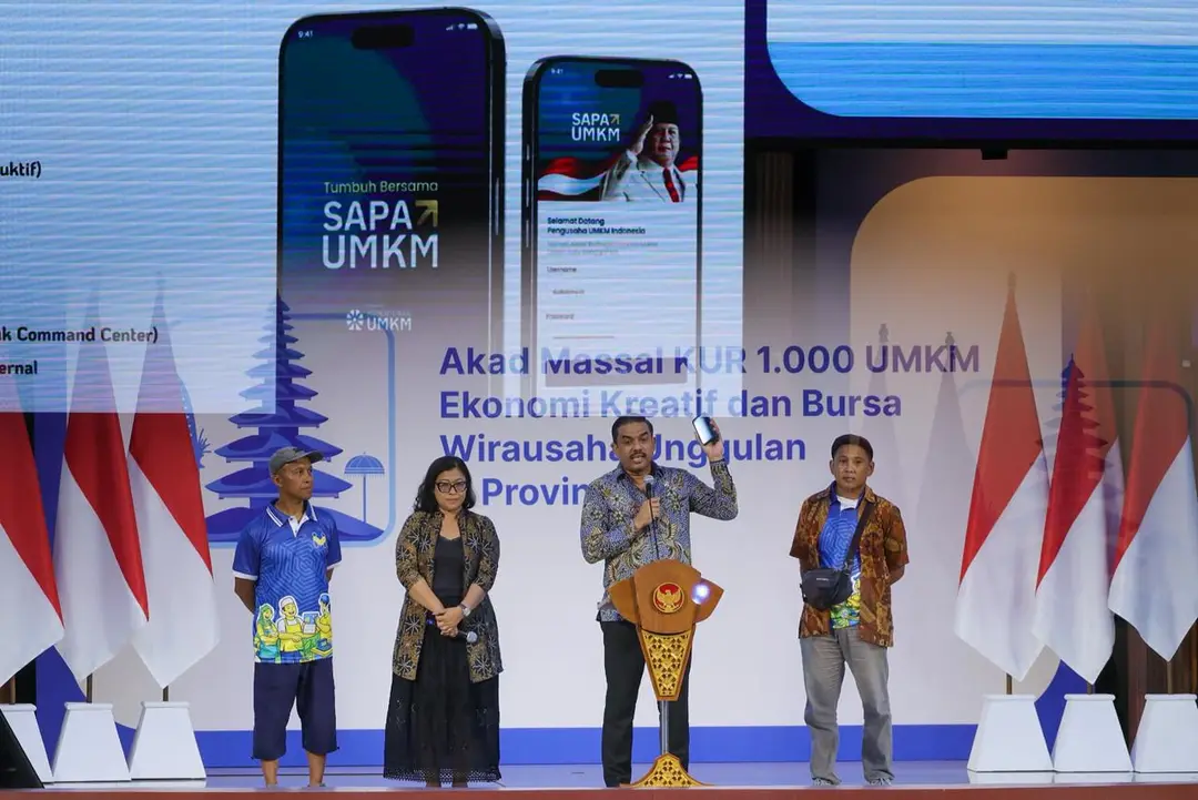 Foto: Akad Massal KUR 1.000 UMKM Kreatif Bali, Pemerintah Perluas Akses Pembiayaan dan Digitalisasi