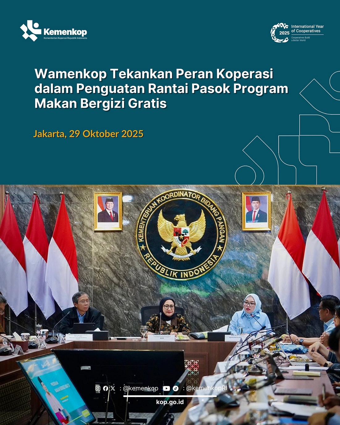 Foto: Wamenkop Tekankan Peran Koperasi dalam Penguatan Rantai Pasok Program Makan Bergizi Gratis