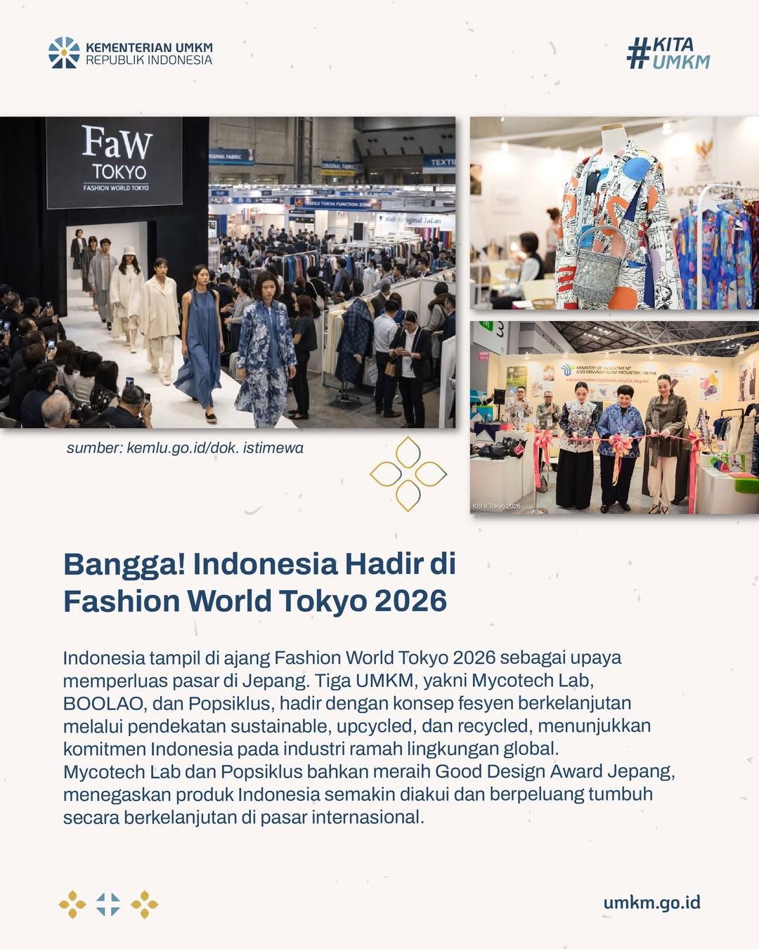 Foto: Bangga! Indonesia Hadir di Fashion World Tokyo 2026