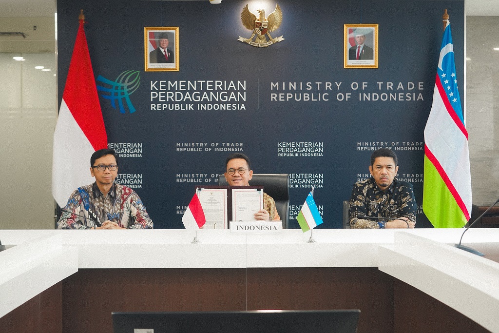 Foto: Peluncuran Perundingan Indonesia-Uzbekistan FTA, Indonesia Dorong Penguatan Akses Pasar ke Asia Tengah
