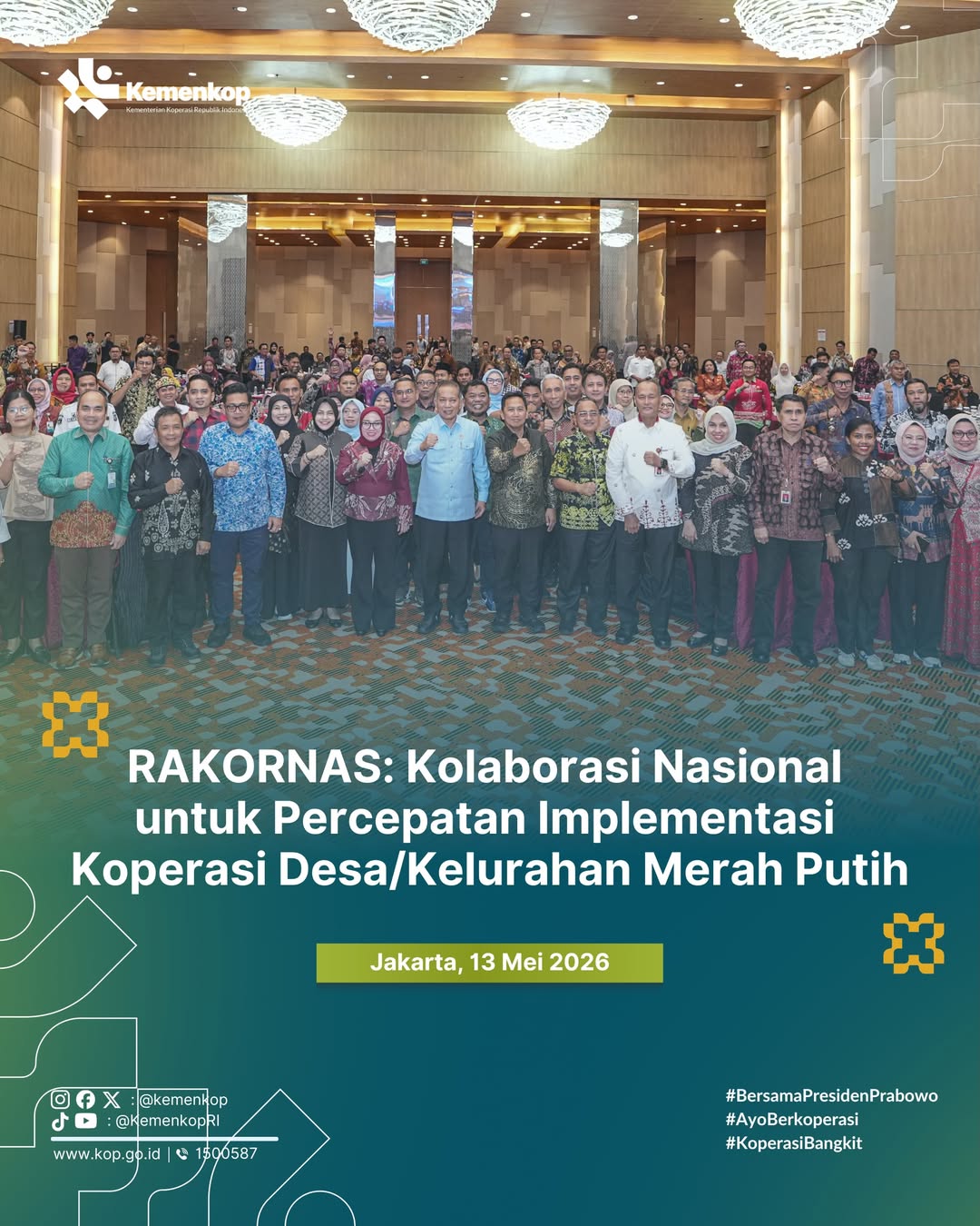 Foto: Rakornas: Kolaborasi Nasional untuk Percepatan Implementasi Koperasi Desa/Kelurahan Merah Putih