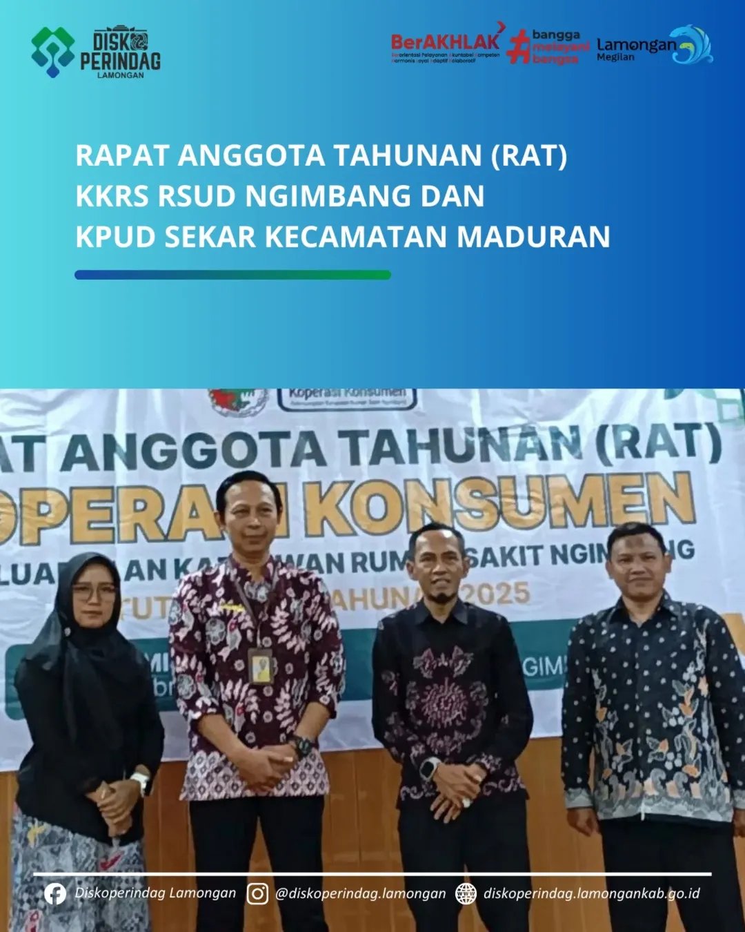 Foto: Rapar Anggota Tahunan (RAT) KKRS RSUD Ngimbang dan KPUD Sekar Kec. Maduran
