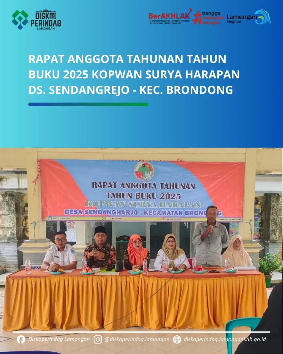 Foto: Rapat Anggota Tahunan (RAT) Tahun buku 2025 Kopwan Surya Harapan Ds. Sendangrejo Kec. Brondong