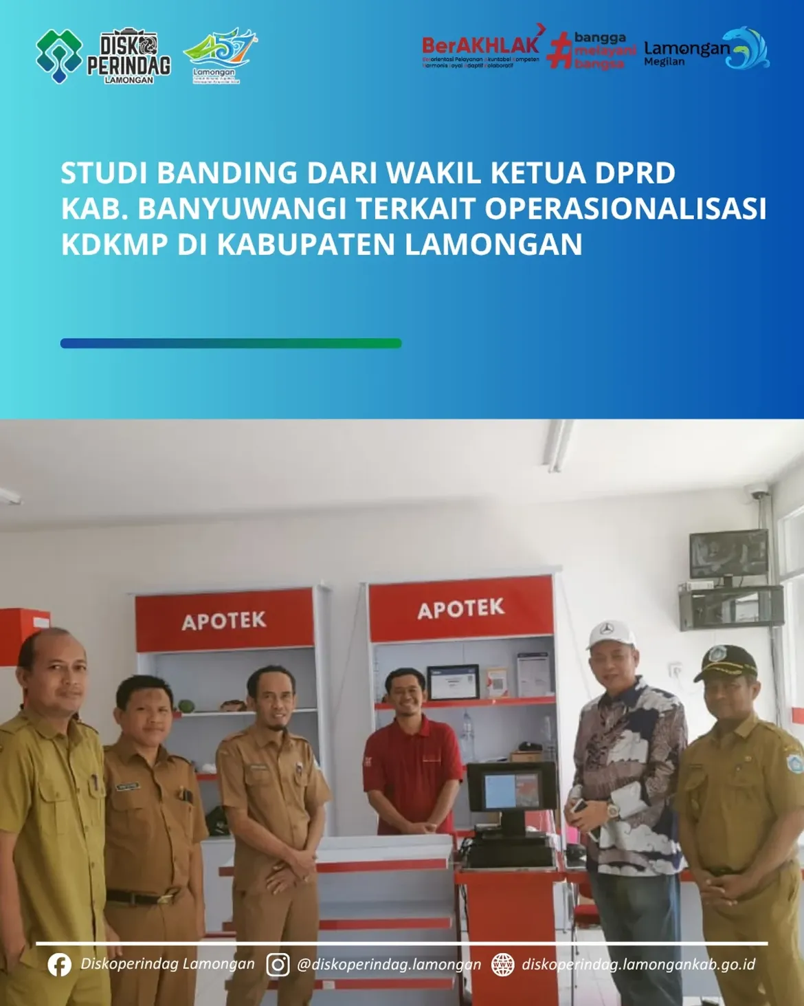 Foto: Studi BAnding dari Wakil Ketua DPRD Kab. BAnyuwangi Terkait Operasionalisasi KDKMP di Kabupaten Lamongan