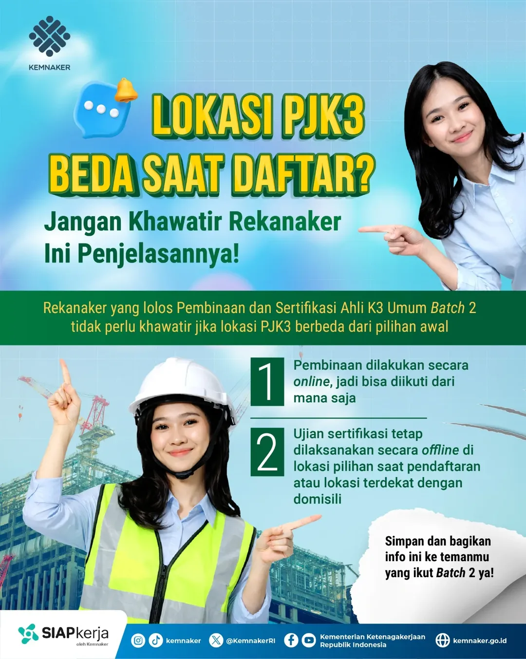 Foto: LOKASI PJK3 BEDA DARI YANG DIPILIH SAAT DAFTAR?