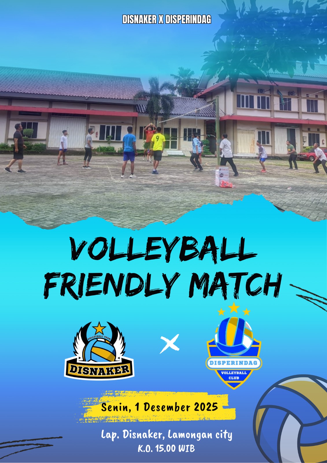 VOLLEYBALL FRIENDLY MATCH DISNAKER X DISPERINDAG