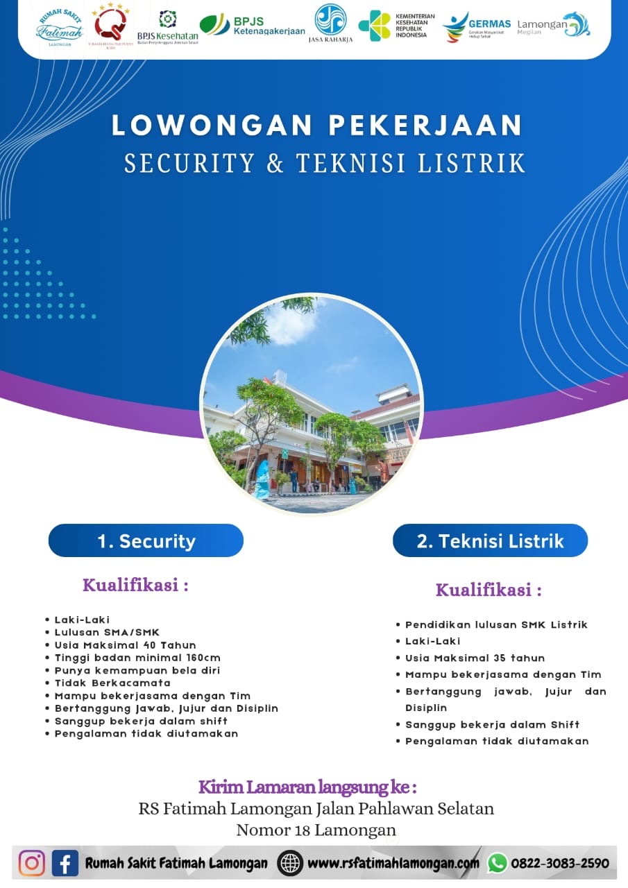 Foto: LOKER RSIA FATIMAH LAMONGAN
