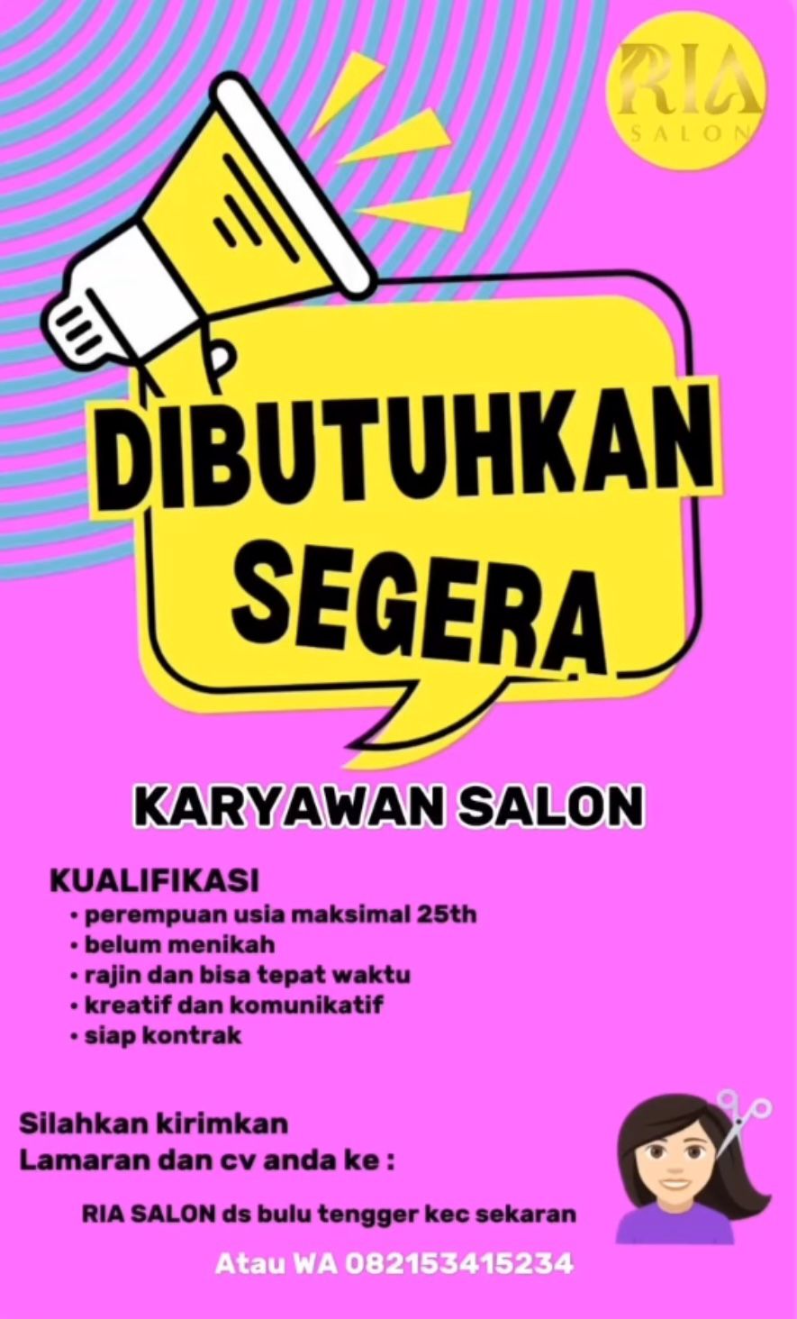 Foto: LOKER RIA SALON