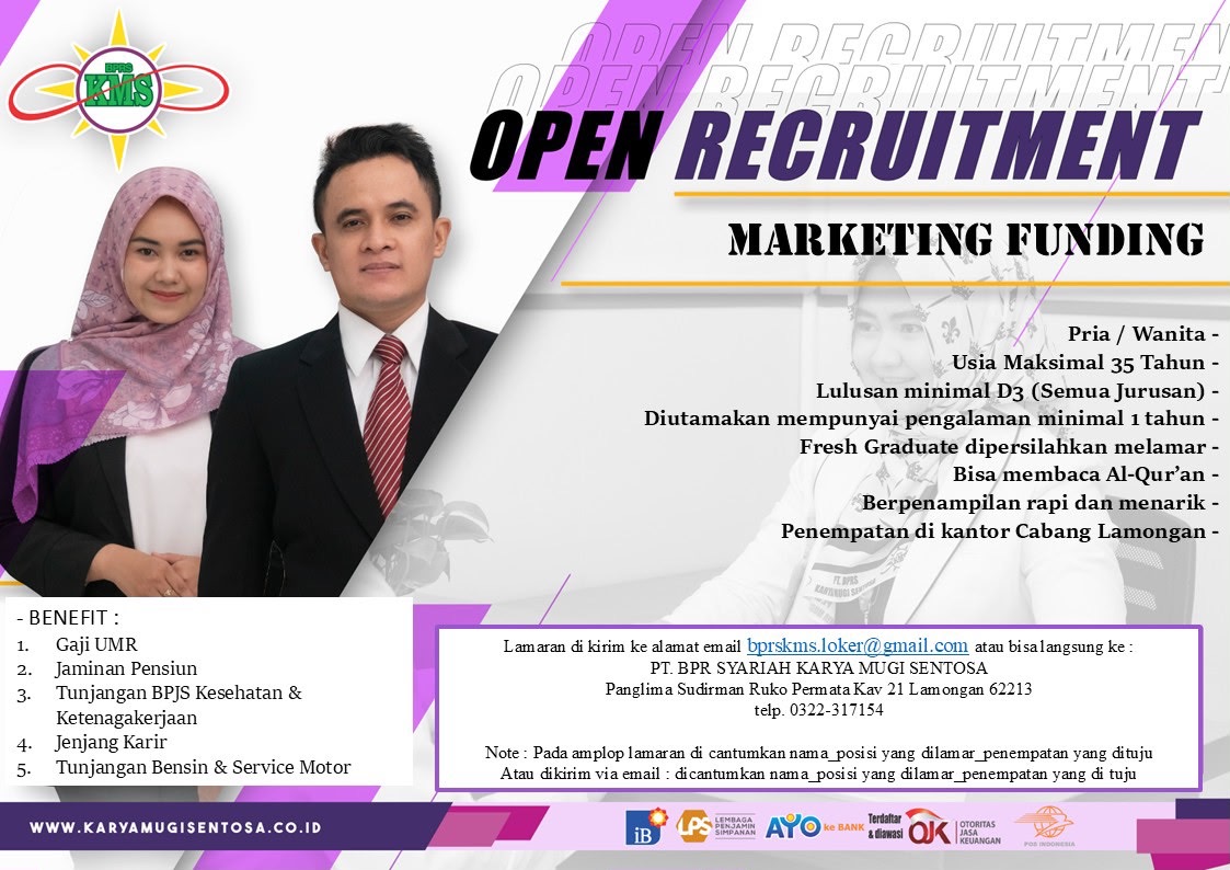 Foto: LOKER PT. BPR SYARIAH KARYA MUGI SENTOSA