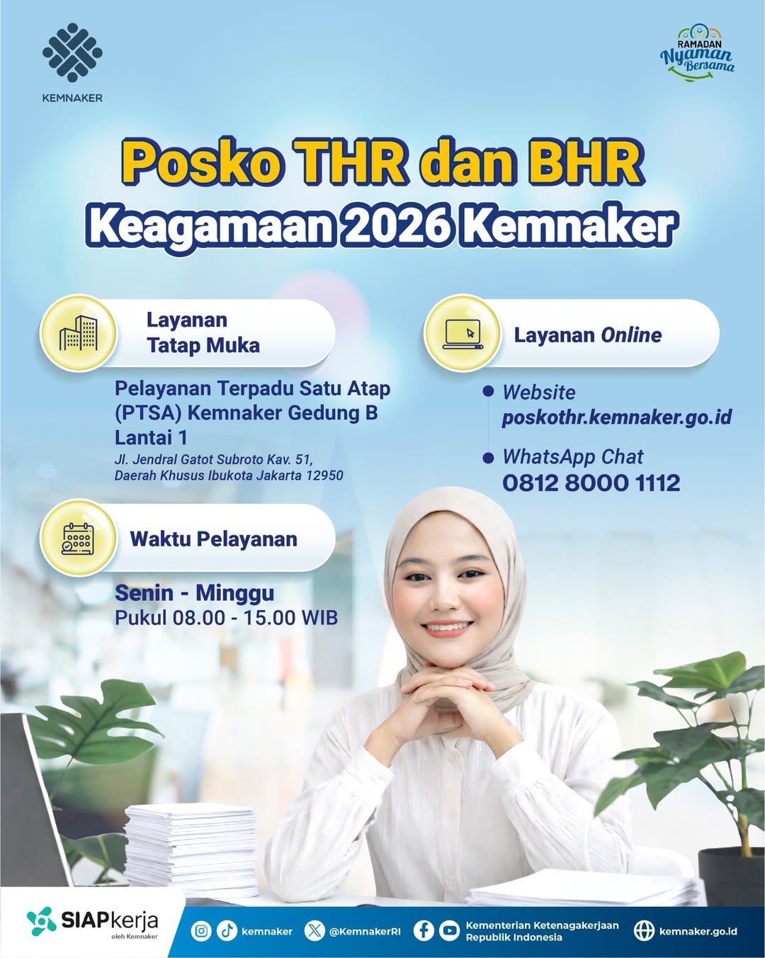 Foto: POSKO THR DAN BHR KEAGAMAAN 2026 KEMNAKER