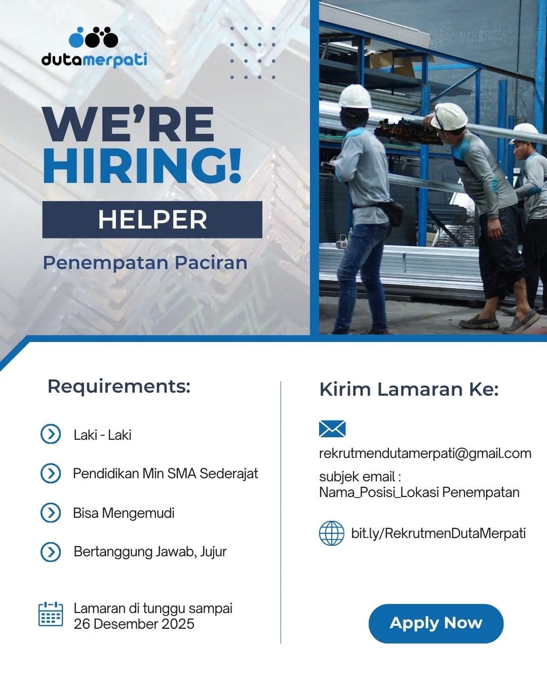 Foto: LOKER DUTA MERPATI