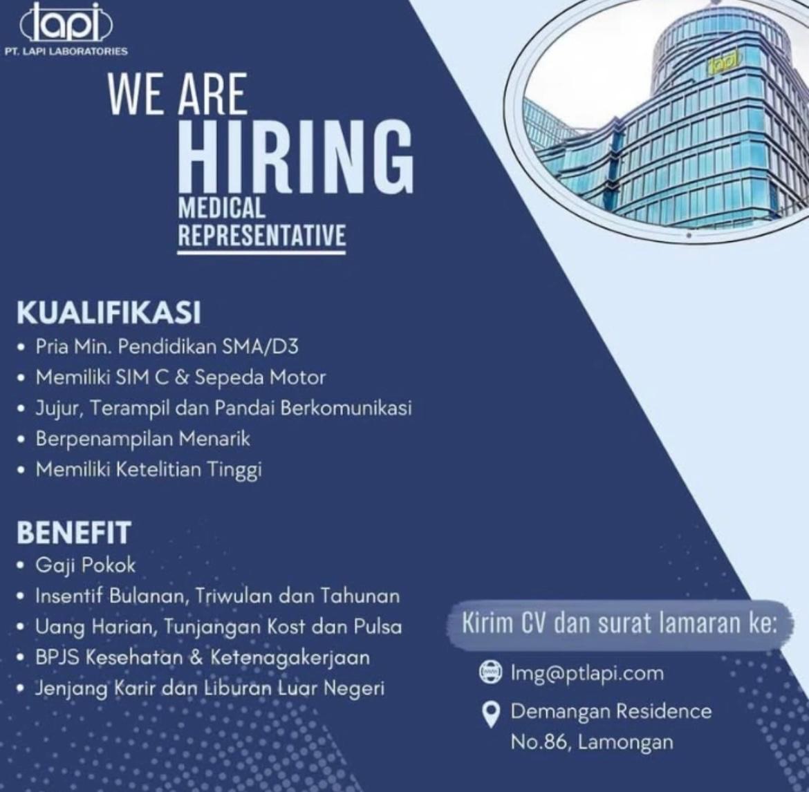 Foto: LOKER PT. LAPI LABORATORIES