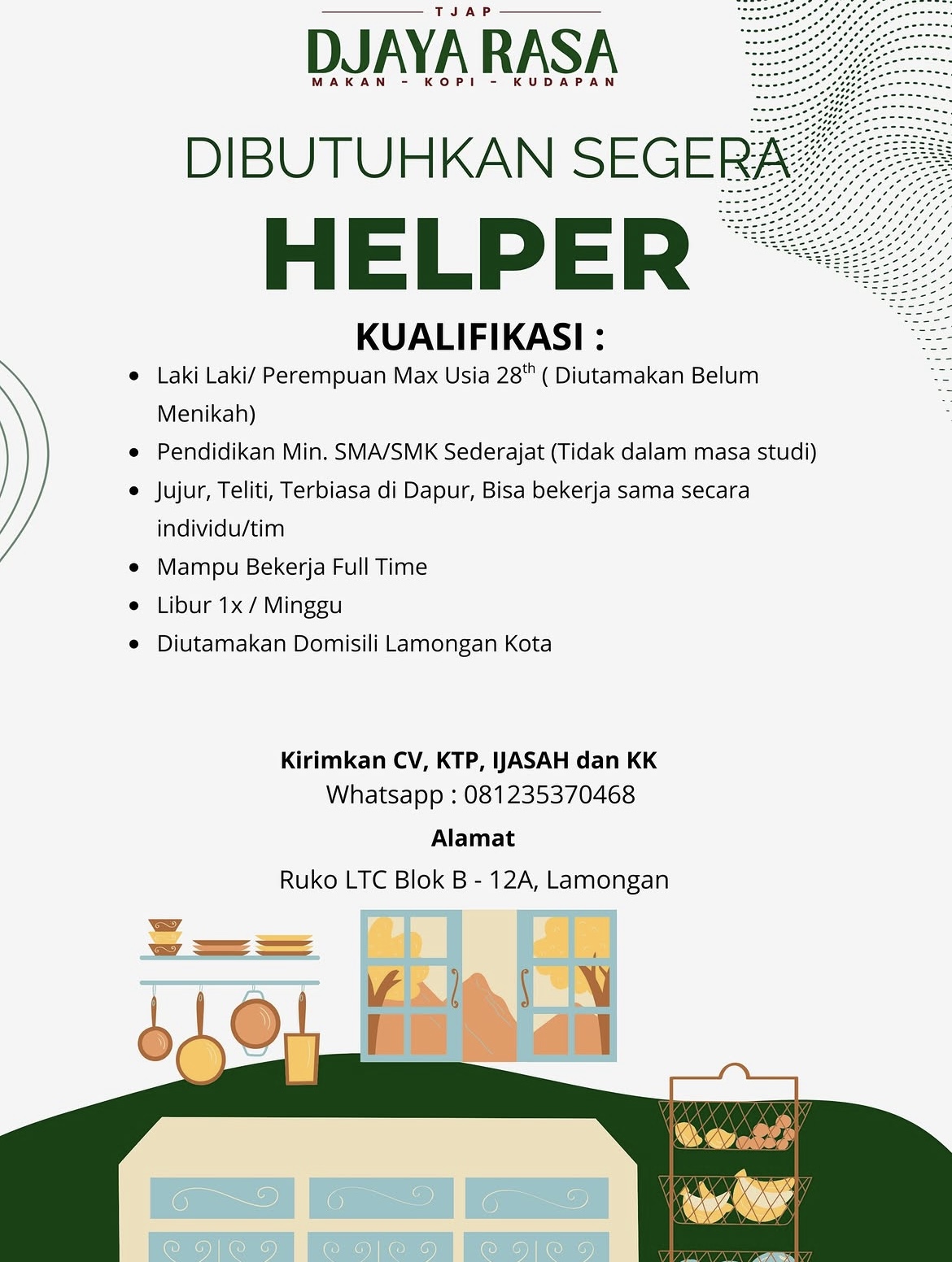 Foto: LOKER TJAP DJAYA RASA