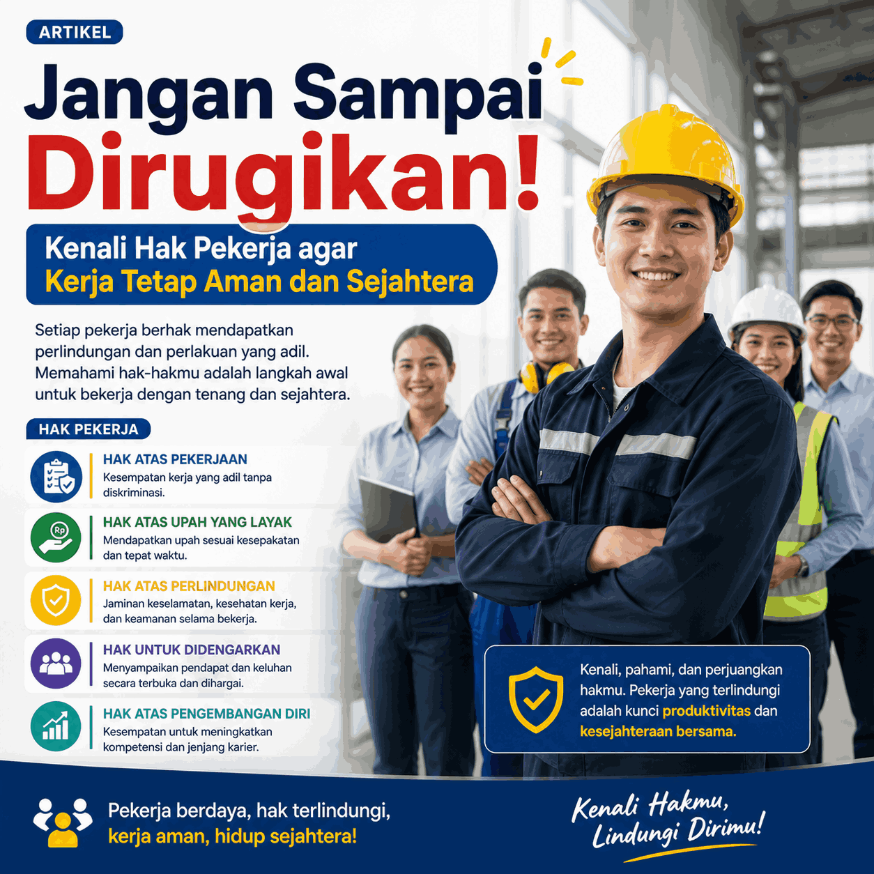 Foto: JANGAN SAMPAI DIRUGIKAN! KENALI HAK PEKERJA AGAR KERJA TETAP AMAN DAN SEJAHTERA