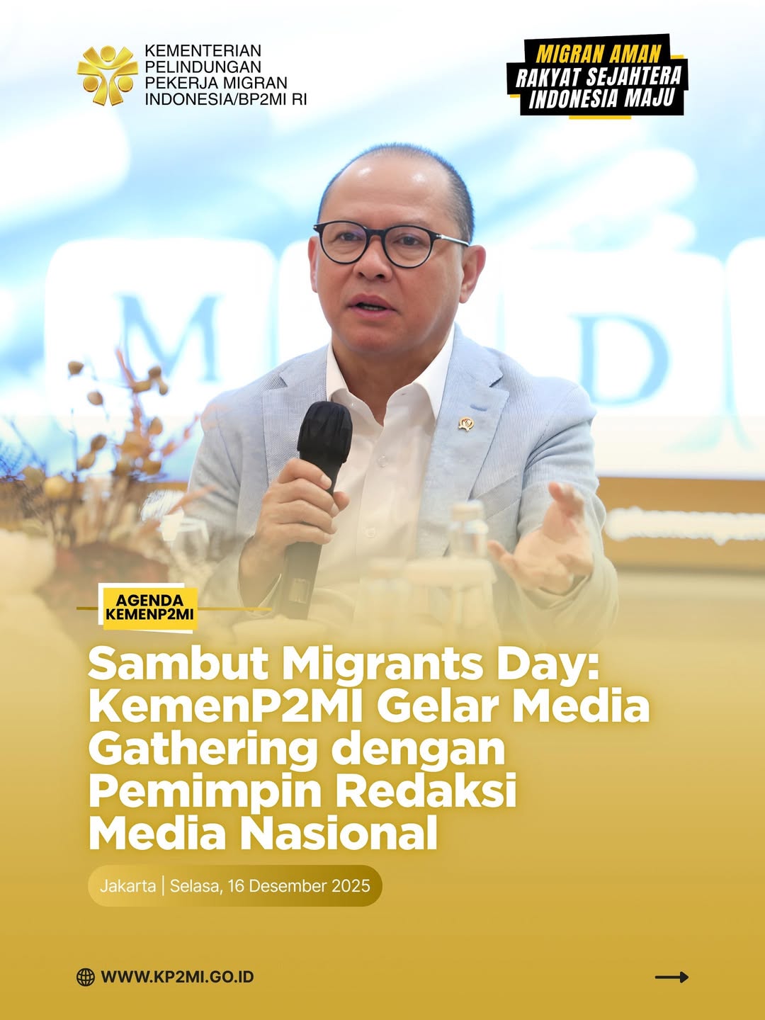 Foto: SAMBUT MIGRANTS DAY: KEMENP2MI GELAR MEDIA GATHERING DENGAN PEMIMPIN REDAKSI MEDIA NASIONAL