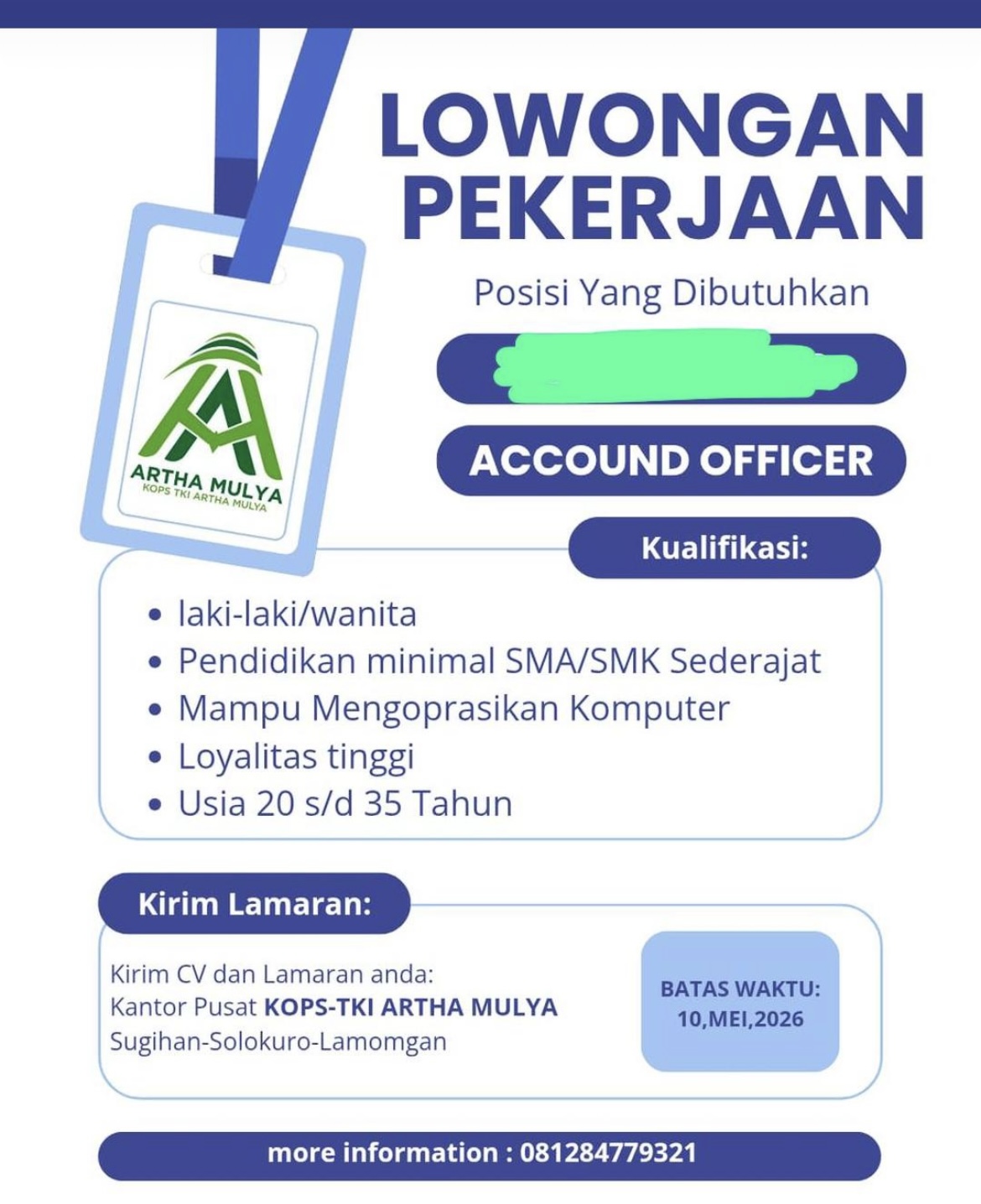 Foto: LOKER ARTHA MULYA