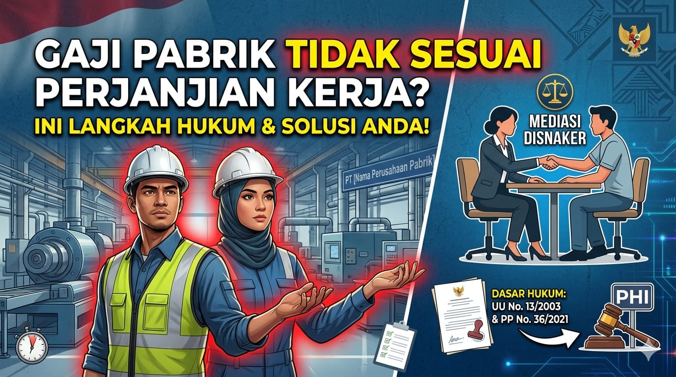 Foto: HAK PEKERJA TAK KUNJUNG TIBA? INI LANGKAH HUKUM SAAT GAJI TIDAK SESUAI PERJANJIAN KERJA