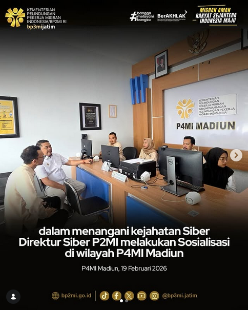 Foto: DIREKTUR SIBER P2MI MELAKUKAN SOSIALISASI DI WILAYAH P4MI MADIUN