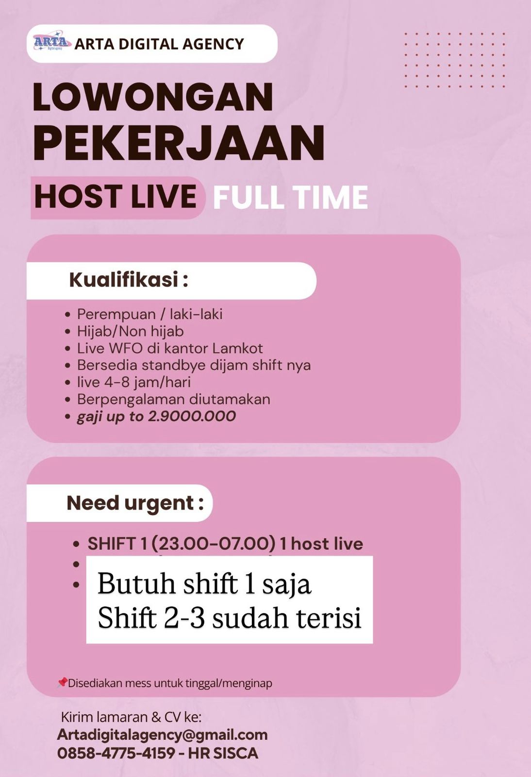 Foto: LOKER ARTA DIGITAL AGENCY