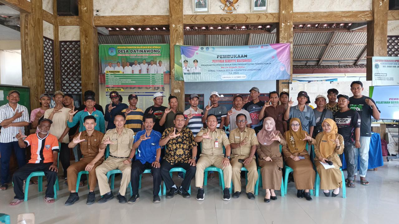 Foto: PEMBUKAAN PELATIHAN BERBASIS MASYARAKAT DI DESA DATINAWONG KECAMATAN BABAT