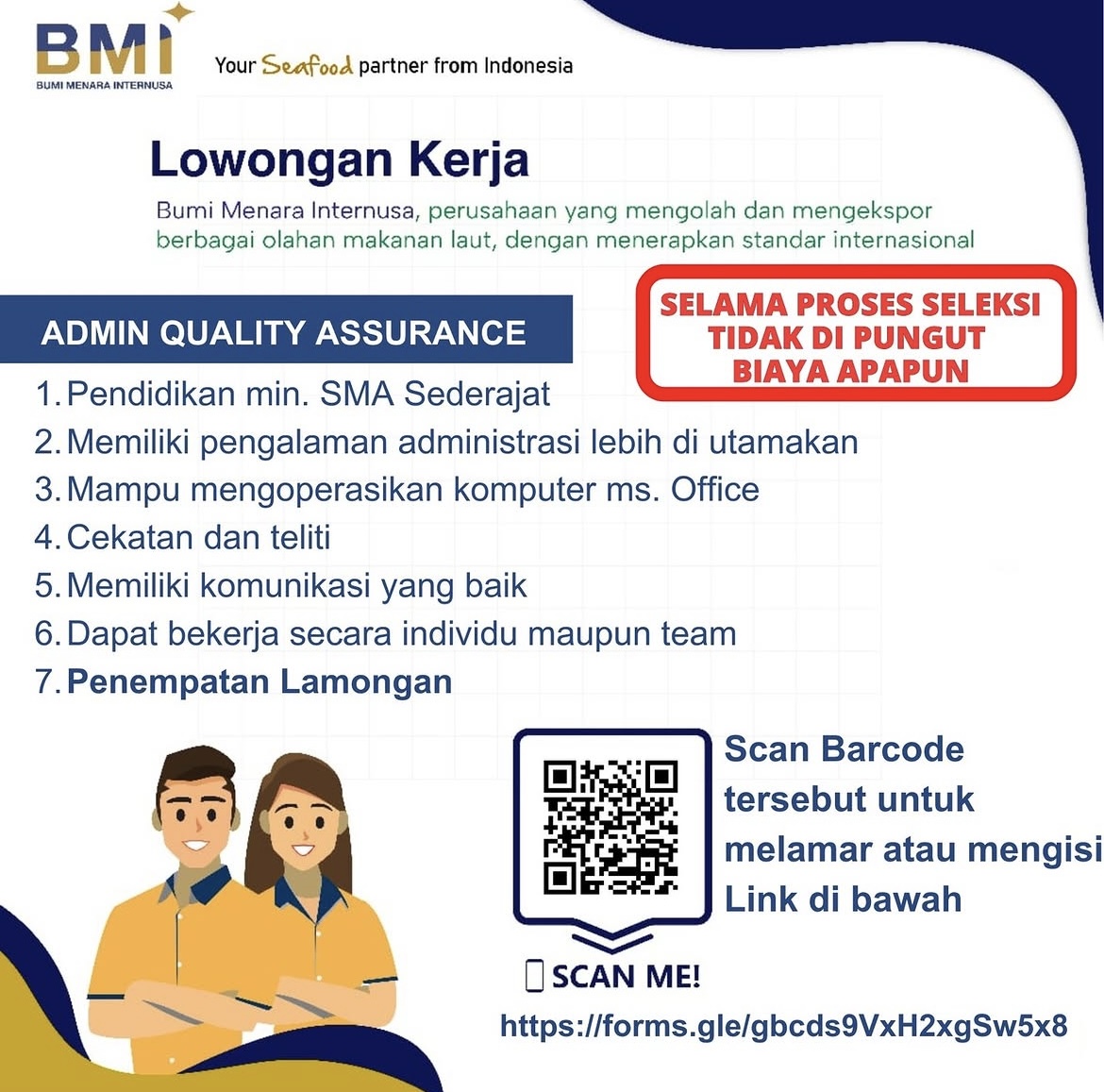 Foto: LOKER PT. BUMI MENARA INTERNUSA