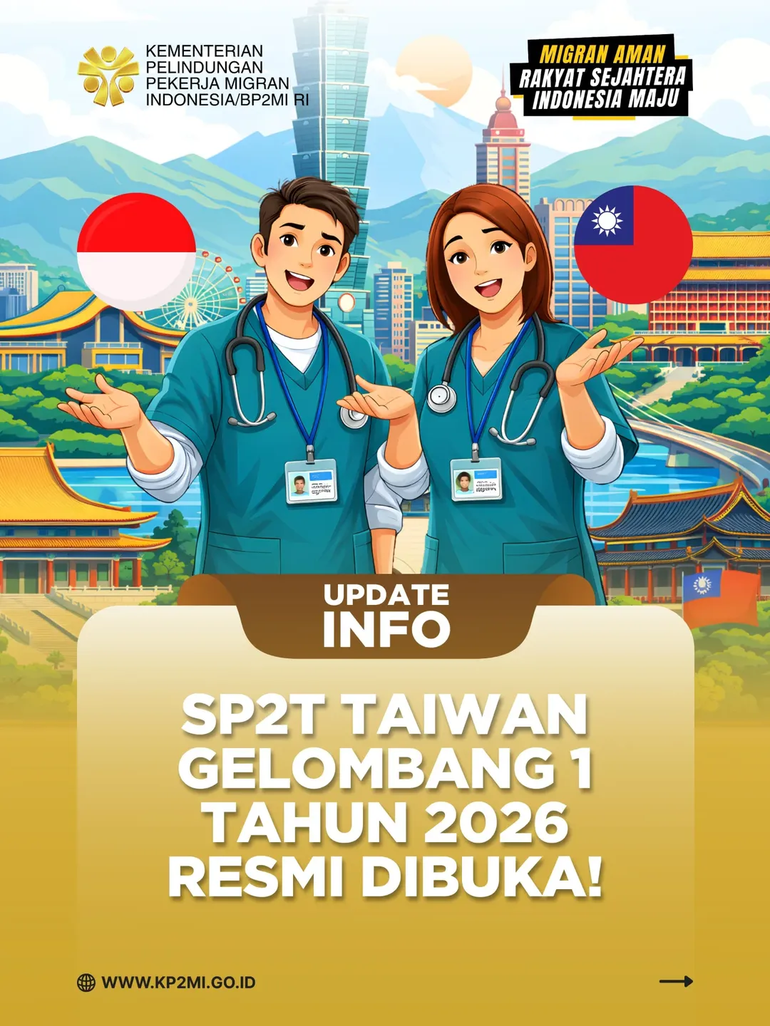 Foto: SP2T TAIWAN GELOMBANG 1 TAHUN 2026 RESMI DIBUKA!
