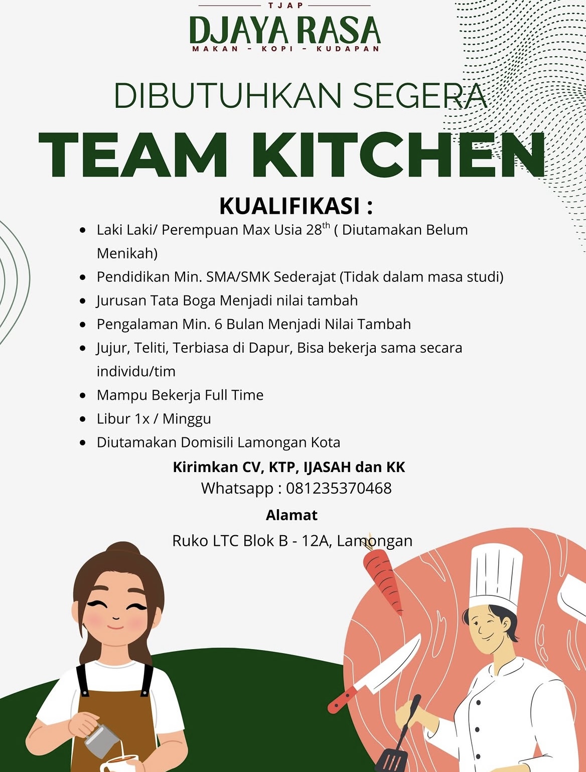 Foto: LOKER TJAP DJAYA RASA