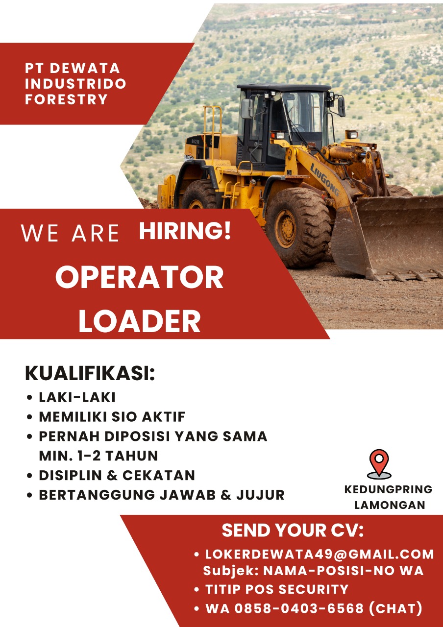 Foto: LOKER PT. DEWATA INDUTRINDO FORESTRY