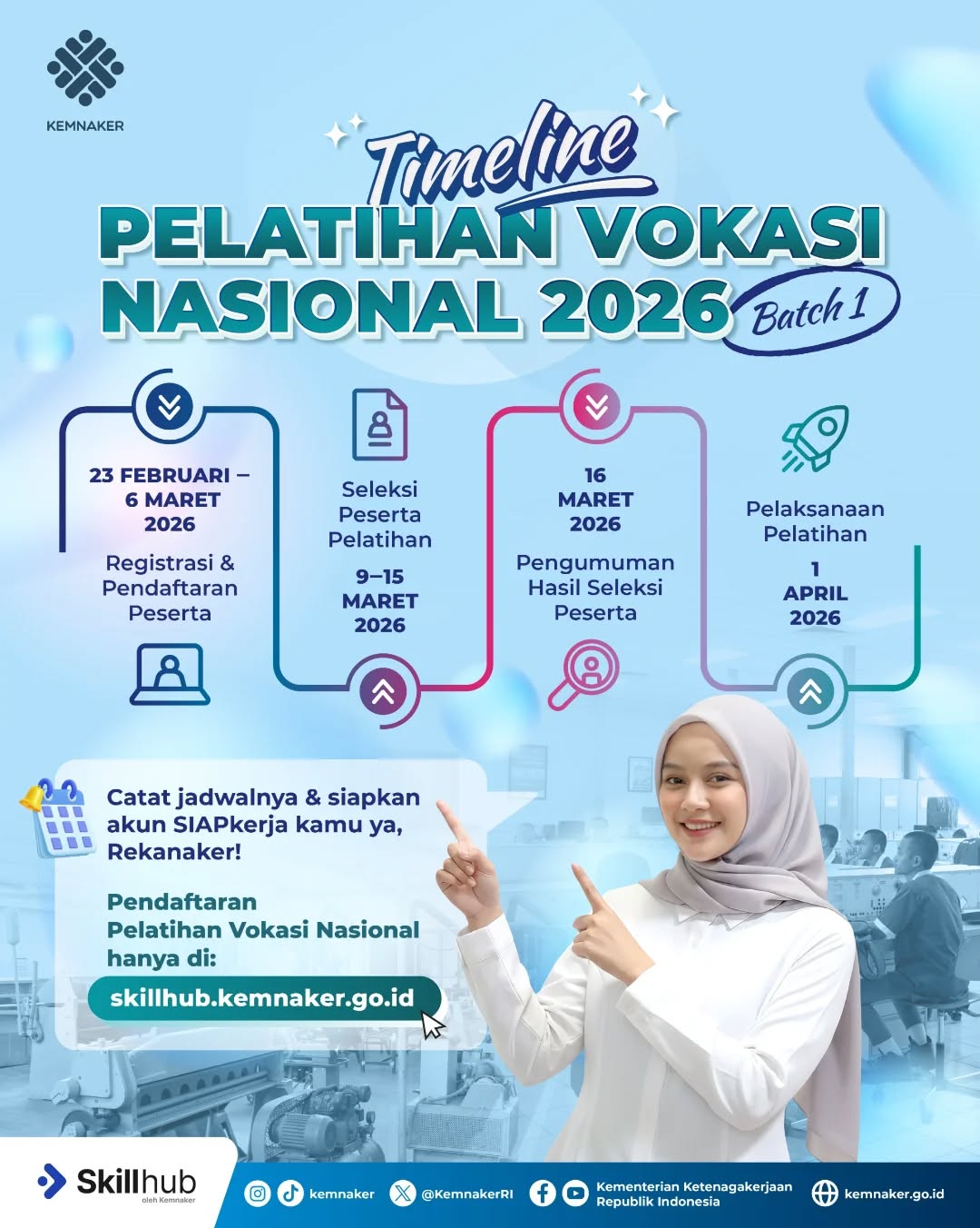 Foto: TIMELINE PELATIHAN VOKASI NASIONAL 2026