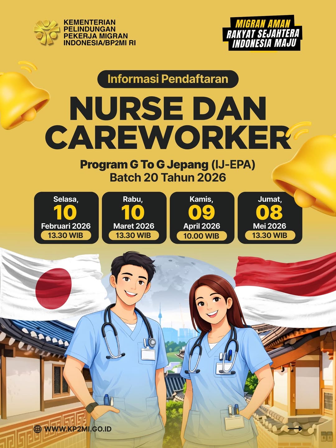 Foto: NURSE DAN CAREWORKER PROGRAM G TO G JEPANG