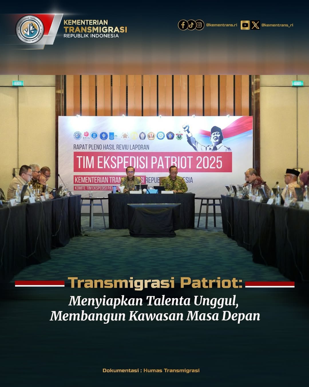 Foto: TRANSMIGRASI PATRIOT: MENYIAPKAN TALENTA UNGGUL, MEMBANGUN KAWASAN MASA DEPAN