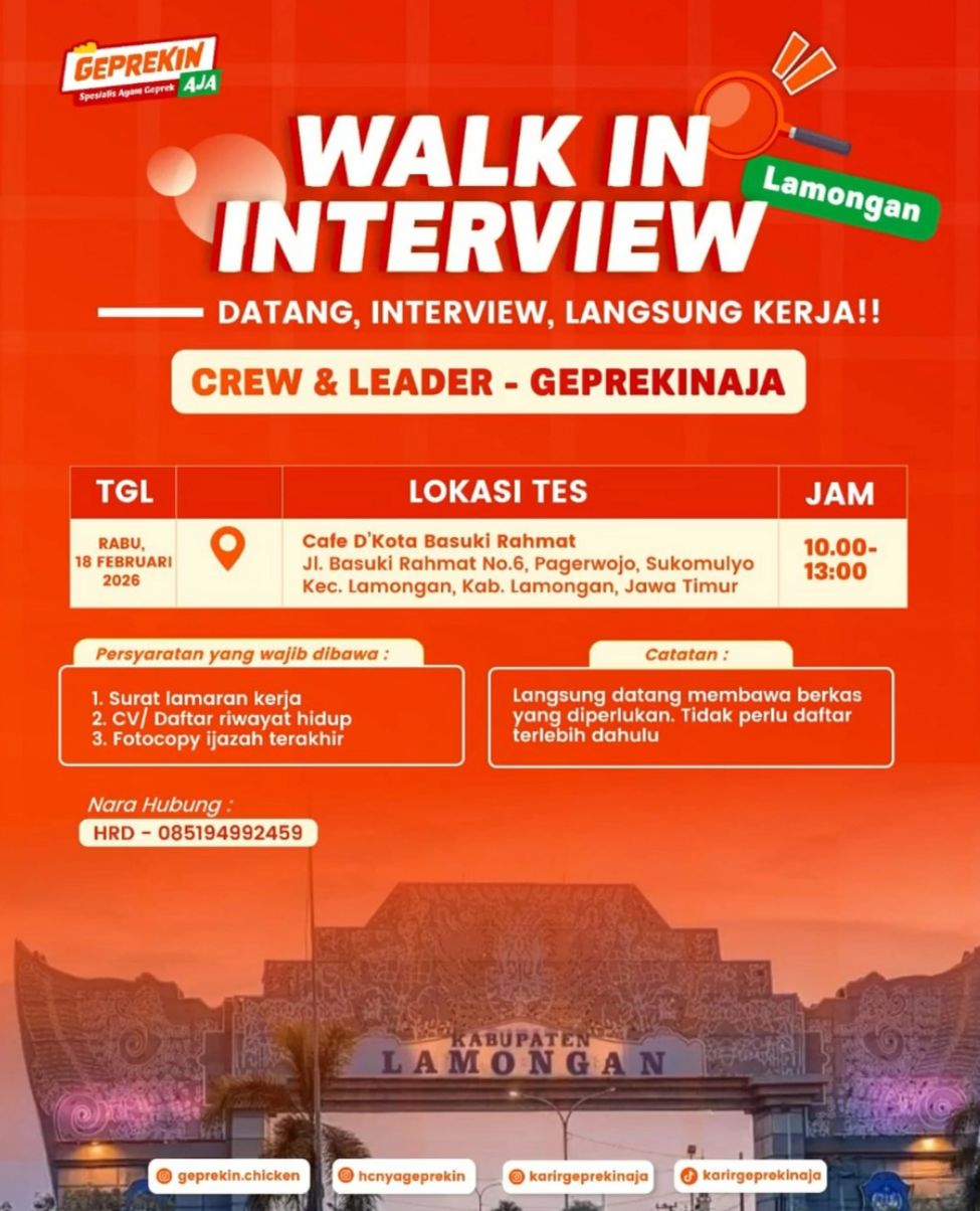 Foto: WALK IN INTERVIEW GEPREKIN AJA