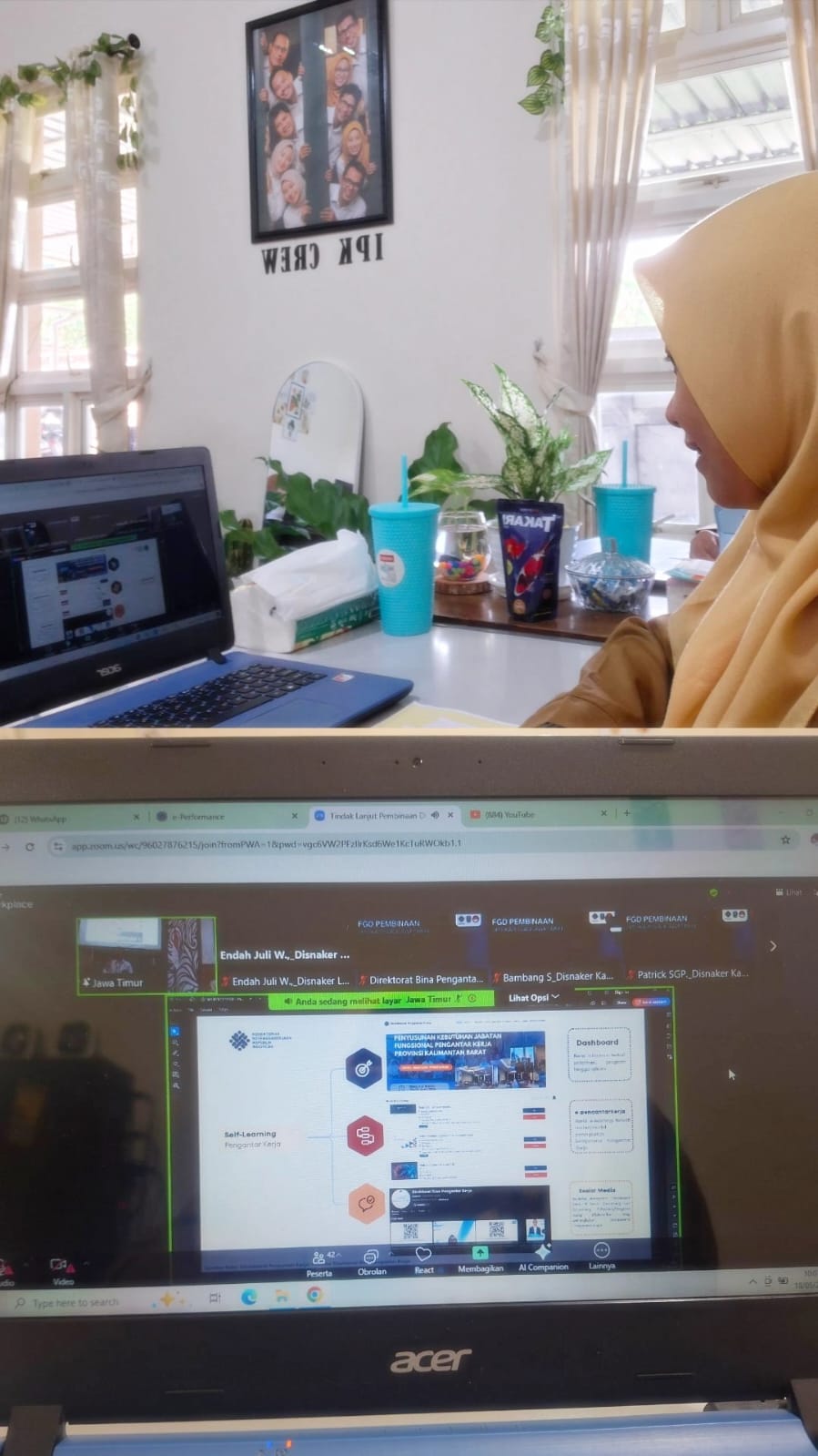 Foto: PERKUAT SINERGI KETENGAKERJAAN, STAF DISNAKER AKTIF IKUTI FGD PEMBINAAN DPD IKAPERJASI JATIM