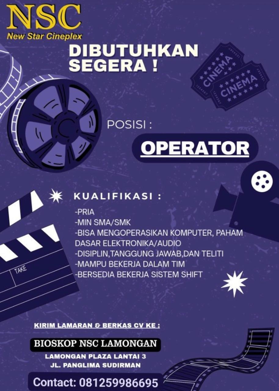 Foto: LOKER NEW STAR CINEPLEX LAMONGAN