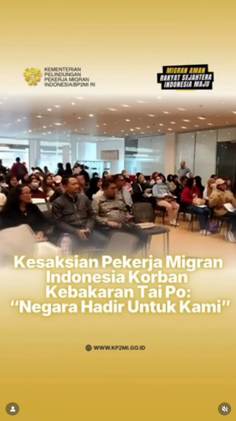 Foto: KESAKSIAN PEKERJA MIGRAN INDONESIA KORBAN KEBAKARAN TAI PO: "NEGARA HADIR UNTUK KAMI"
