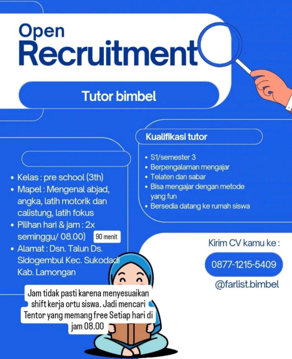 Foto: LOKER FARLIST BIMBEL