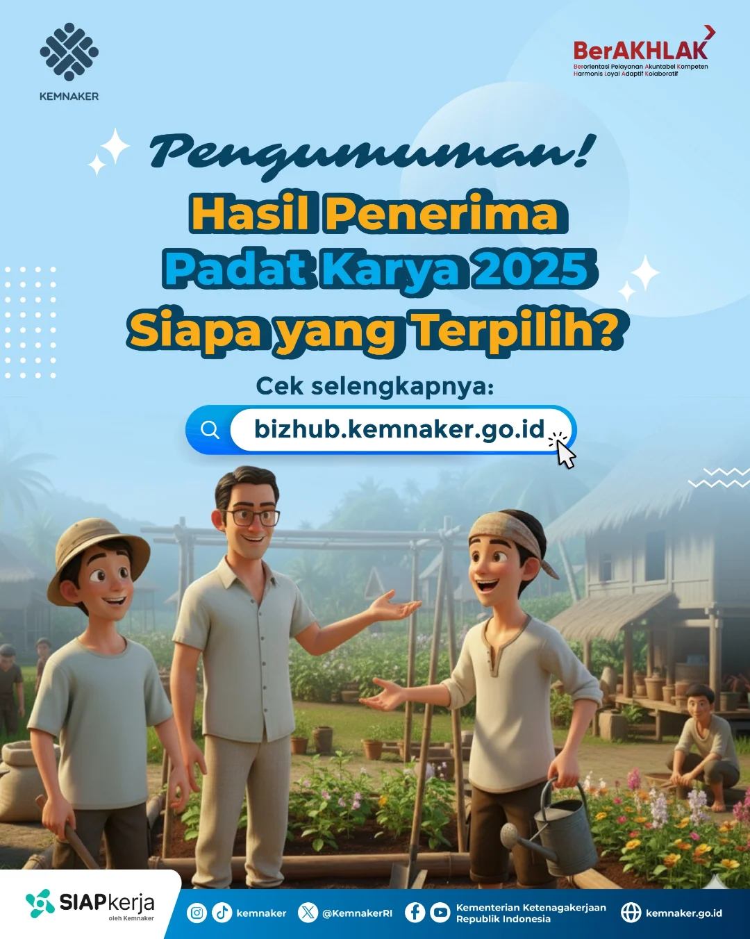 Foto: PENGUMUMAN! HASIL PENERIMA PADAT KARYA 2025 SUDAH KELUAR