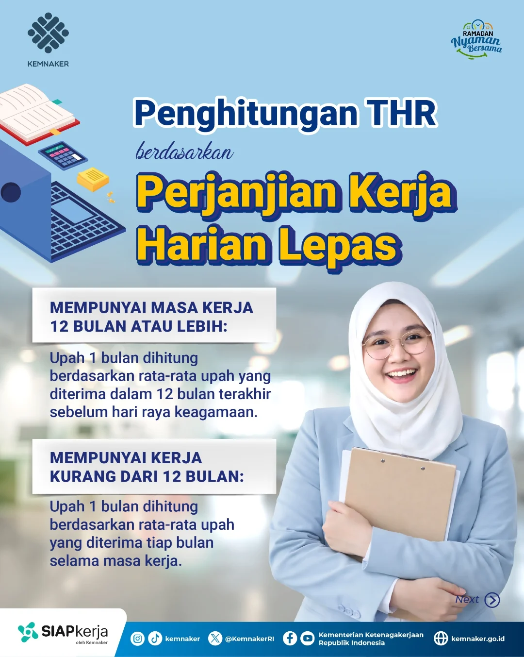 Foto: PENGHITUNGAN THR BERDASARKAN PERJANJIAN KERJA HARIAN LEPAS