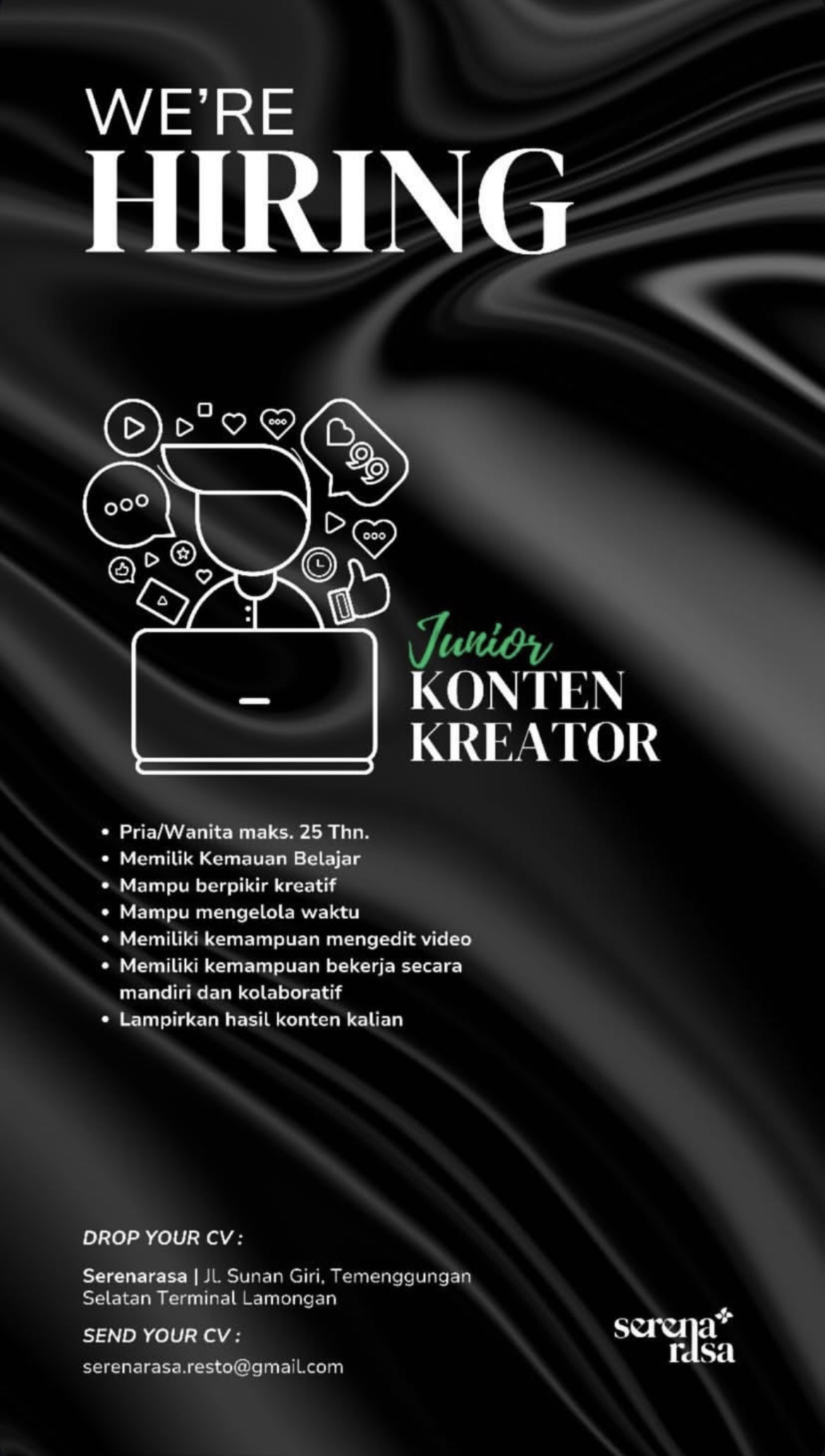 Foto: LOKER SERENA RASA RESTO