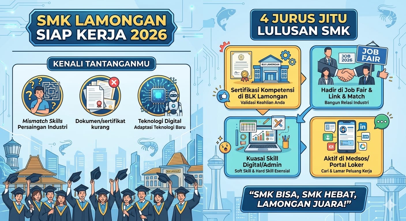 Foto: LULUS SMK LANGSUNG KERJA DI LAMONGAN? INI TANTANGAN DAN JURUS JITU MENGATASINYA