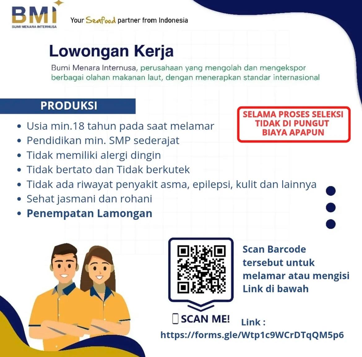 Foto: LOKER PT. BUMI MENARA INTERNUSA