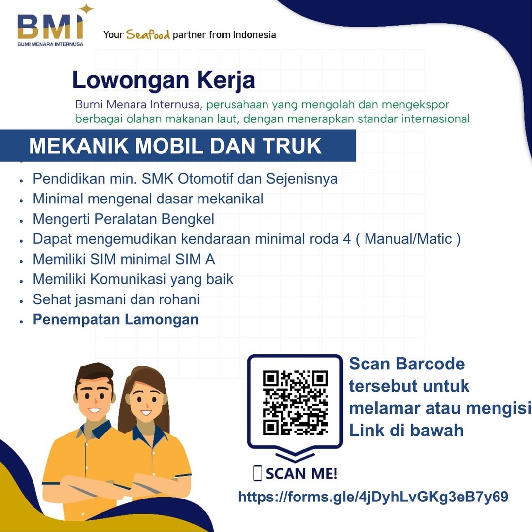 Foto: LOKER PT. BMI LAMONGAN