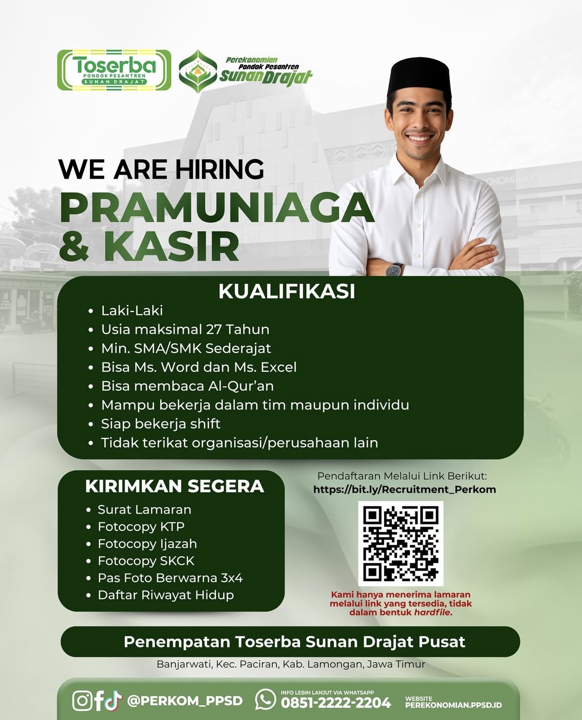 Foto: LOKER TOSERBA SUNAN DRAJAT