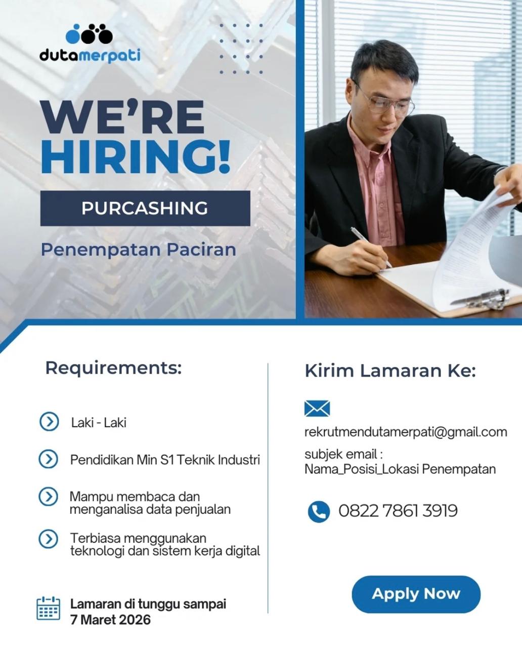 Foto: LOKER DUTA MERPATI.