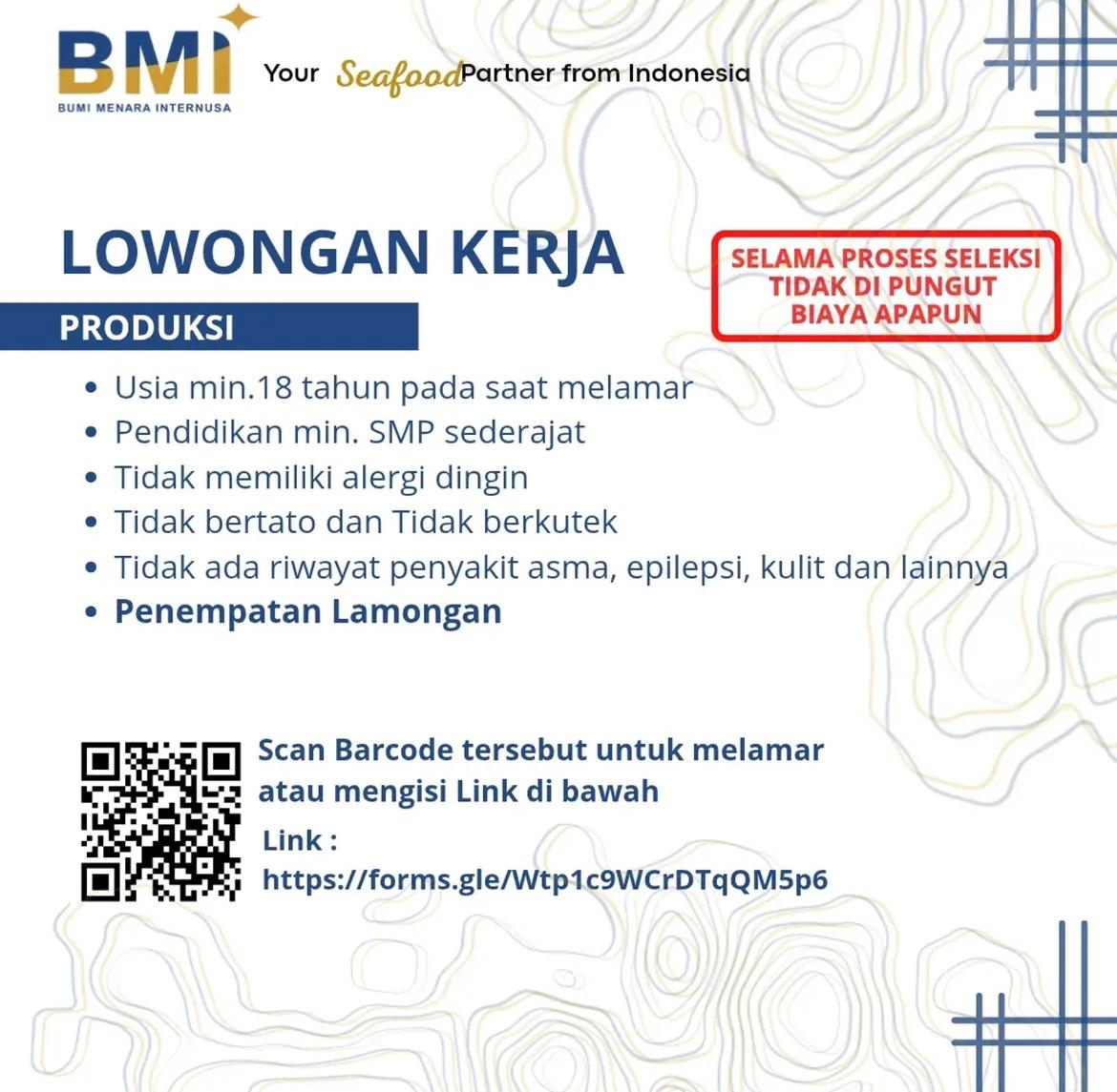 Foto: LOKER PT. BMI