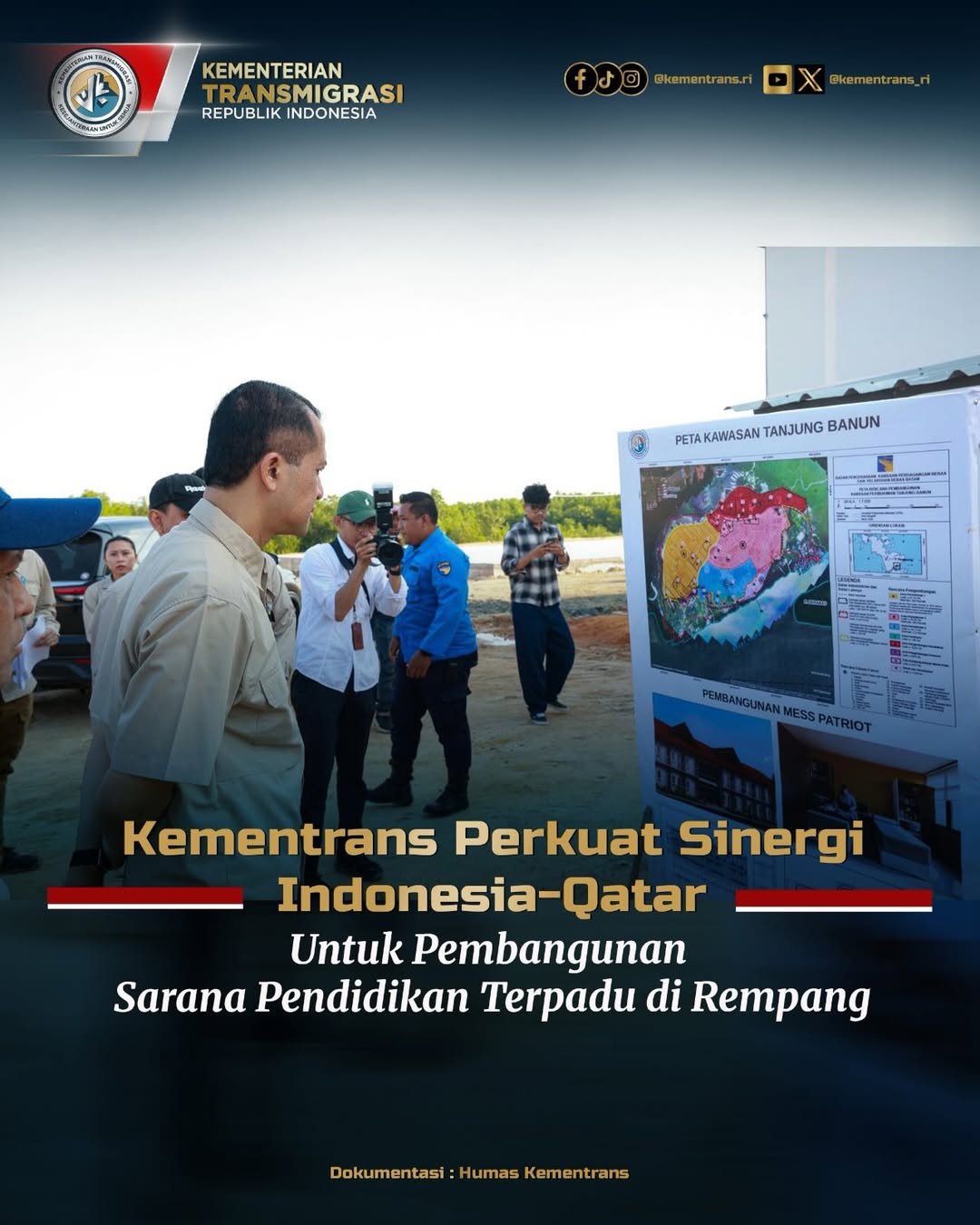 Foto: KEMENTRANS PERKUAT SINERGI INDONESIA-QATAR UNTUK PEMBANGUNAN SARANA PENDIDIKAN TERPADU DI REMPANG