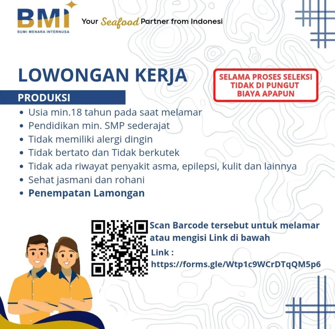 Foto: LOKER PT. BUMI MENARA INTERNUSA