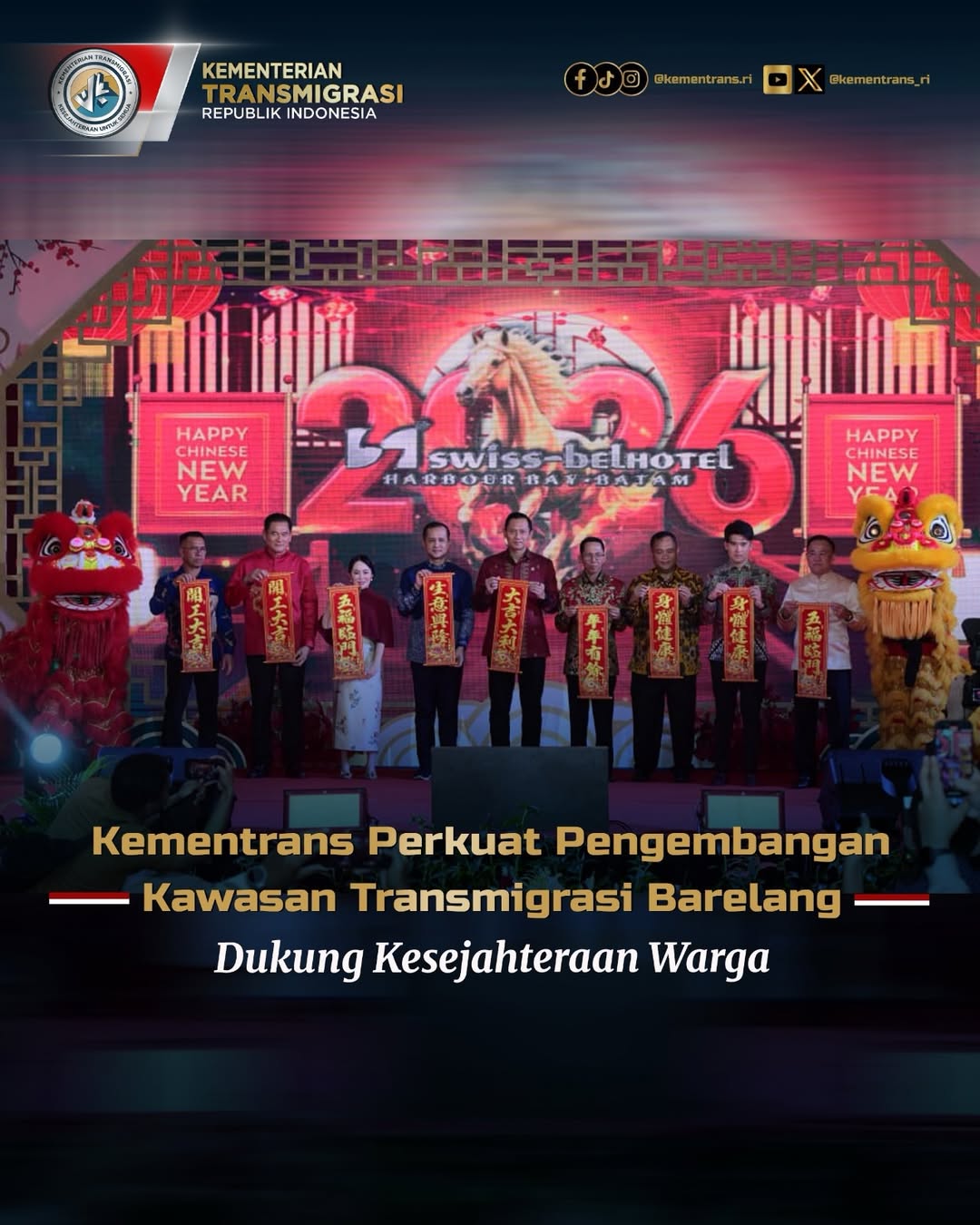 Foto: KEMENTRANS PERKUAT PENGEMBANGAN KAWASAN TRANSMIGRASI BARELANG DUKUNG KESEJAHTERAAN WARGA