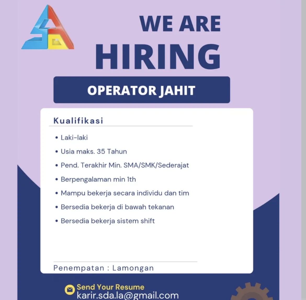 LOKER PT. SENTOSA DJAYA ABADI